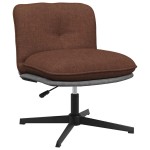 vidaXL Scaun de birou pivotant, maro, material textil vidaXL Scaun de birou pivotant, maro, material textil