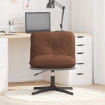 vidaXL Scaun de birou pivotant, maro, material textil vidaXL Scaun de birou pivotant, maro, material textil