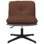 vidaXL Scaun de birou pivotant, maro, material textil vidaXL Scaun de birou pivotant, maro, material textil