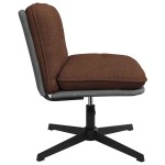 vidaXL Scaun de birou pivotant, maro, material textil vidaXL Scaun de birou pivotant, maro, material textil