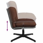 vidaXL Scaun de birou pivotant, maro, material textil vidaXL Scaun de birou pivotant, maro, material textil