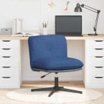 vidaXL Scaun de birou pivotant, albastru, material textil vidaXL Scaun de birou pivotant, albastru, material textil