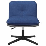 vidaXL Scaun de birou pivotant, albastru, material textil vidaXL Scaun de birou pivotant, albastru, material textil