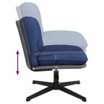 vidaXL Scaun de birou pivotant, albastru, material textil vidaXL Scaun de birou pivotant, albastru, material textil