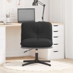 vidaXL Scaun de birou pivotant, negru, material textil vidaXL Scaun de birou pivotant, negru, material textil