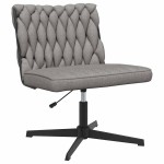 vidaXL Scaun de birou pivotant, gri deschis, material textil vidaXL Scaun de birou pivotant, gri deschis, material textil