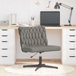 vidaXL Scaun de birou pivotant, gri deschis, material textil vidaXL Scaun de birou pivotant, gri deschis, material textil