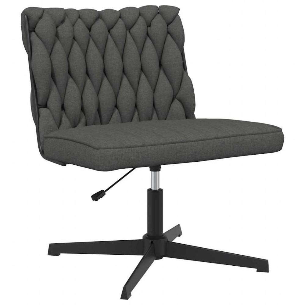 vidaXL Scaun de birou pivotant, gri închis, material textil