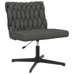 vidaXL Scaun de birou pivotant, gri închis, material textil vidaXL Scaun de birou pivotant, gri închis, material textil