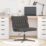 vidaXL Scaun de birou pivotant, gri închis, material textil vidaXL Scaun de birou pivotant, gri închis, material textil