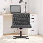 vidaXL Scaun de birou pivotant, gri închis, material textil vidaXL Scaun de birou pivotant, gri închis, material textil