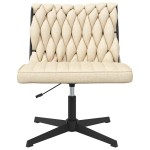 vidaXL Scaun de birou pivotant, crem, material textil vidaXL Scaun de birou pivotant, crem, material textil