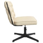 vidaXL Scaun de birou pivotant, crem, material textil vidaXL Scaun de birou pivotant, crem, material textil