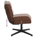 vidaXL Scaun de birou pivotant, maro, material textil vidaXL Scaun de birou pivotant, maro, material textil