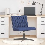 vidaXL Scaun de birou pivotant, albastru, material textil vidaXL Scaun de birou pivotant, albastru, material textil