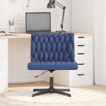 vidaXL Scaun de birou pivotant, albastru, material textil vidaXL Scaun de birou pivotant, albastru, material textil
