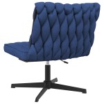 vidaXL Scaun de birou pivotant, albastru, material textil vidaXL Scaun de birou pivotant, albastru, material textil