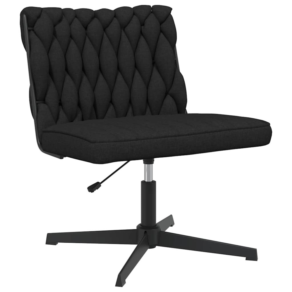 vidaXL Scaun de birou pivotant, negru, material textil