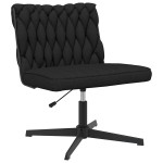 vidaXL Scaun de birou pivotant, negru, material textil vidaXL Scaun de birou pivotant, negru, material textil