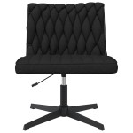 vidaXL Scaun de birou pivotant, negru, material textil vidaXL Scaun de birou pivotant, negru, material textil