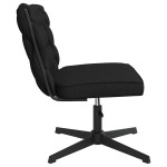 vidaXL Scaun de birou pivotant, negru, material textil vidaXL Scaun de birou pivotant, negru, material textil