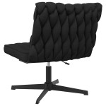 vidaXL Scaun de birou pivotant, negru, material textil vidaXL Scaun de birou pivotant, negru, material textil