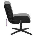 vidaXL Scaun de birou pivotant, negru, material textil vidaXL Scaun de birou pivotant, negru, material textil