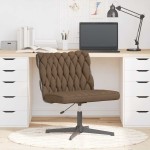 vidaXL Scaun de birou pivotant, gri taupe, material textil vidaXL Scaun de birou pivotant, gri taupe, material textil