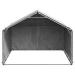 vidaXL Canisa de exterior cu capac 2x2x1,5 m otel galvanizat vidaXL Canisa de exterior cu capac 2x2x1,5 m otel galvanizat