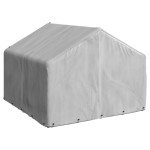 vidaXL Canisa de exterior cu capac 2x2x1,5 m otel galvanizat vidaXL Canisa de exterior cu capac 2x2x1,5 m otel galvanizat