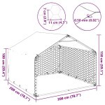 vidaXL Canisa de exterior cu capac 2x2x1,5 m otel galvanizat vidaXL Canisa de exterior cu capac 2x2x1,5 m otel galvanizat