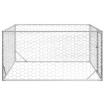 vidaXL Canisa de exterior pentru caini cu usa 2x2x1 m otel galvanizat vidaXL Canisa de exterior pentru caini cu usa 2x2x1 m otel galvanizat