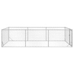 vidaXL Cușcă pentru câini de exterior cu ușă 2x4x1 m, oțel galvanizat