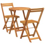 vidaXL Set Bistro de Grădină cu pernă 3 pcs Maro lemn masiv de acacia vidaXL Set Bistro de Grădină cu pernă 3 pcs Maro lemn masiv de acacia