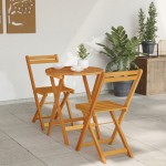 vidaXL Set Bistro de Grădină cu pernă 3 pcs Maro lemn masiv de acacia vidaXL Set Bistro de Grădină cu pernă 3 pcs Maro lemn masiv de acacia