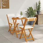 vidaXL Set Bistro de Grădină cu pernă 3 pcs Maro lemn masiv de acacia vidaXL Set Bistro de Grădină cu pernă 3 pcs Maro lemn masiv de acacia