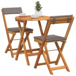 vidaXL Set Bistro de Grădină cu pernă 3 pcs Maro lemn masiv de acacia vidaXL Set Bistro de Grădină cu pernă 3 pcs Maro lemn masiv de acacia
