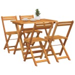 vidaXL Set bistro 5 pcs Maro lemn masiv de acacia