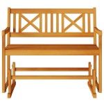 vidaXL Bancă glisantă pentru grădină 110x59x97 cm Lemn masiv de acacia