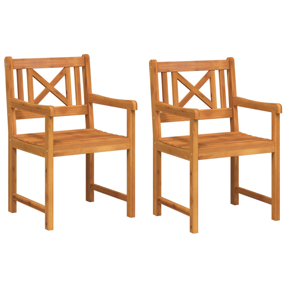 vidaXL Scaun pentru Grădină 2 pcs Maro 56 x 56 x 90 cm