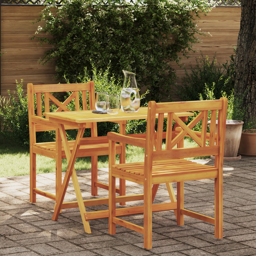 vidaXL Scaun pentru Grădină 2 pcs Maro 56 x 56 x 90 cm
