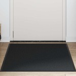 vidaXL Covoraș de ușă, negru, 80x120 cm vidaXL Covoraș de ușă, negru, 80x120 cm
