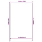 vidaXL Preș negru 115x200 cm