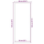 vidaXL Preș maro 60x150 cm