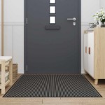 vidaXL Covoraș Dună Neagră și Gri 115x200 cm vidaXL Covoraș Dună Neagră și Gri 115x200 cm