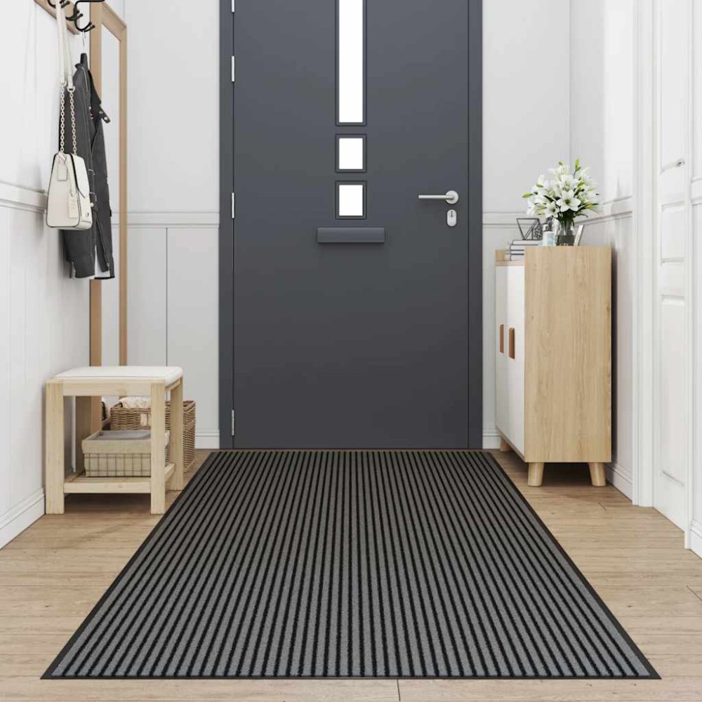 vidaXL Covoraș Dună Neagră și Gri 115x300 cm