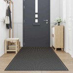 vidaXL Covoraș Dună Neagră și Gri 115x300 cm vidaXL Covoraș Dună Neagră și Gri 115x300 cm