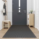 vidaXL Covoraș Dună Neagră și Gri 115x400 cm vidaXL Covoraș Dună Neagră și Gri 115x400 cm
