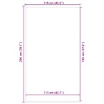 vidaXL Preș negru 115x200 cm