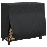 vidaXL Husă pentru suport de lemne Negru 61 x 122 x 106 cm țesătură